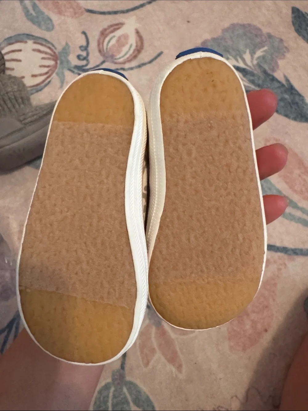 Keds Kids Beige Leopard Print Mary Janes with Pink Trim never used